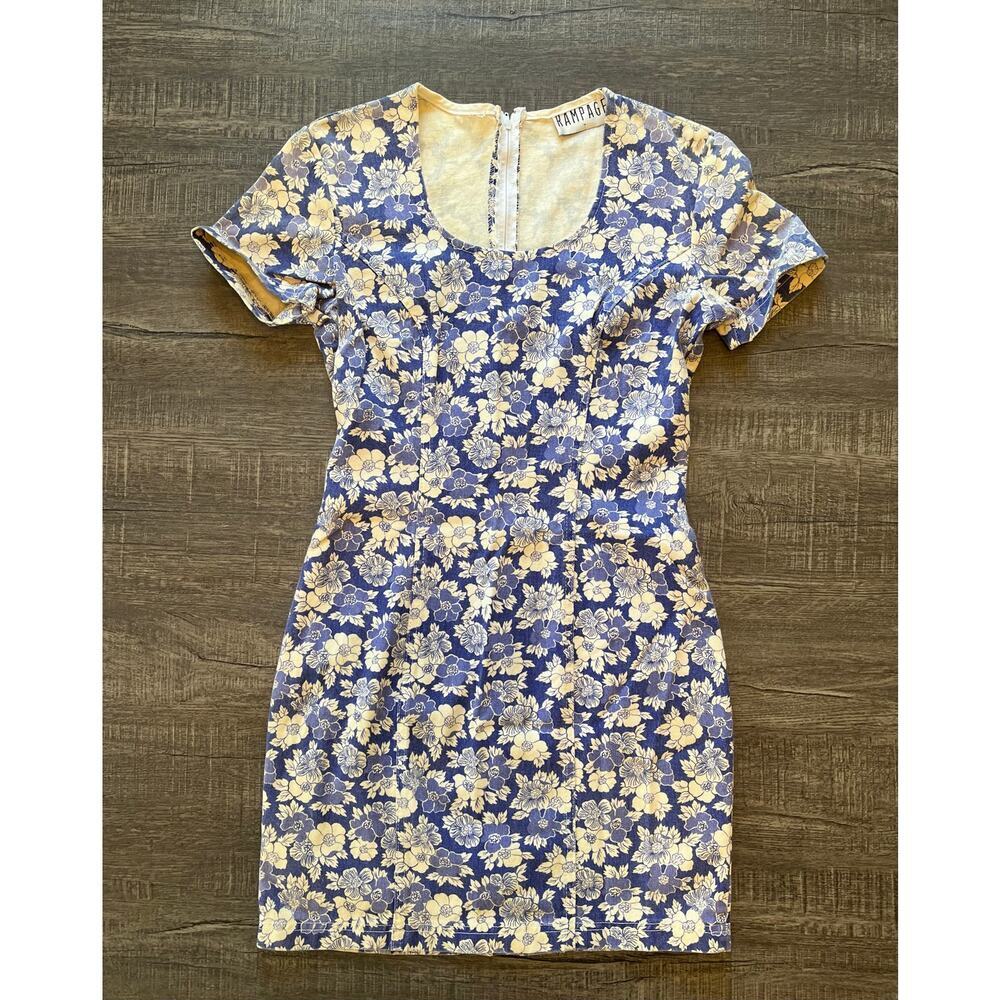 Rampage VTG Floral Print Short Sleeve Mini Dress, Size 7, Style 78079